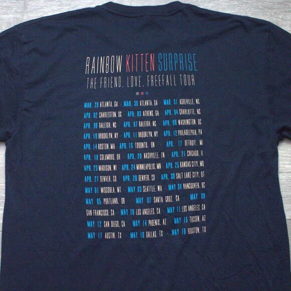 Rainbow Kitten Surprise The Friend Love Freefall Tour T-Shirt Double Sided M - Picture 5 of 5